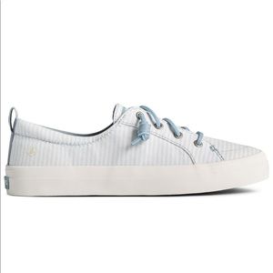 Sperry crest vibe blue stripe memory foam slip on sneaker 7.5